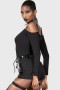 Women Basics | Killstar Devastate Bardot Top