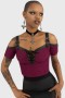 Women Crop | Killstar Hot-Blooded Top