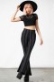 Women Flares | Killstar Inferno Room Flares [GREY STRIPE]