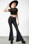 Women Flares | Killstar Inferno Room Flares [GREY STRIPE]