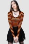 Women Long Sleeves | Killstar Izora Ribbed Top [PUMPKIN]