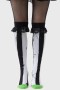 Women Socks & Tights | Killstar Distressed Stripe Knee High Socks