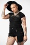 Women T-Shirts & Vests | Killstar Malicia Lace-Up Top