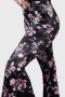 Women Velvet | Killstar Moondance Bell Bottoms [BLACK/PINK]