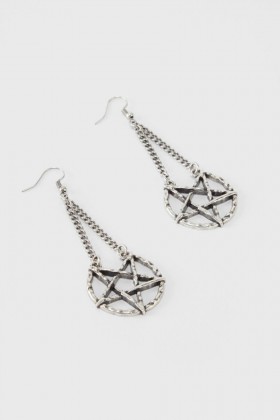 Women Earrings | Killstar Broken Seal Pentagram Earrings