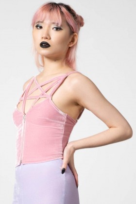 Women Going Out | Killstar Lost In Sin Zip Top [PASTEL PINK]