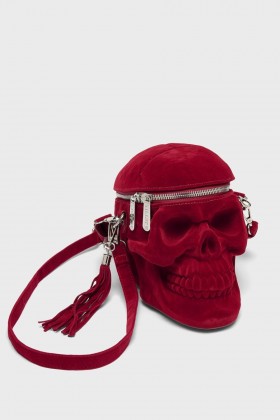 Women Handbags | Killstar Grave Digger Skull Handbag [BLOOD]