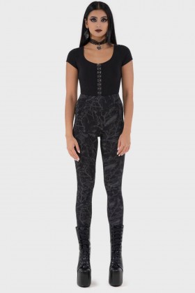 Women Leggings | Killstar Raven Mistress Leggings