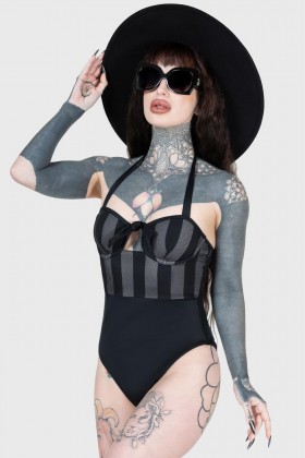 Women Swim | Killstar Shadow Stripe Swimsuit