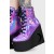Women Platforms | Killstar Diana Crescent Wedge Boots [PURPLE HOLOGRAPHIC]