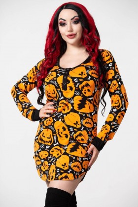  Női pizsama | Killstar Night Harvest Henley ruha