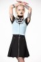  Donna Velluto | Killstar Lost In Sin Top con cerniera [BLU PASTELLO]