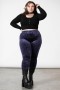 Women Going Out | Killstar Caturday Leggings [PLUM]