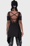 Women T-Shirts & Vests | Killstar Witchiness Cold Shoulder Top