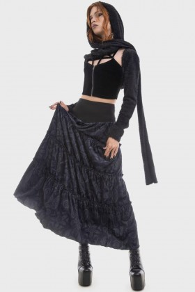 Women Maxi Skirts | Killstar Half Vamp Maxi Skirt