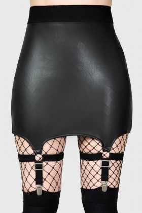 Women Mini Skirts | Killstar Cassandra PU Mini Skirt [B]
