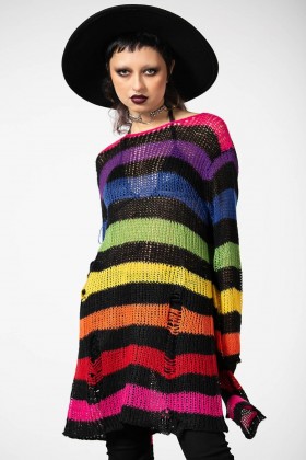 Women Sweaters | Killstar Over The Rainbow Knit Sweater