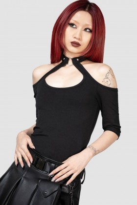 Women T-Shirts & Vests | Killstar Seraphina Choker Top [B]