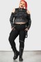  Kvinners Crop | Killstar Punkster Cold Shoulder-topp