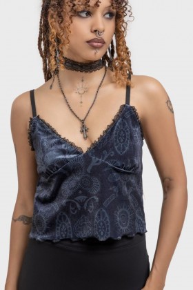  Kvinners Crop | Killstar Half Vamp-topp