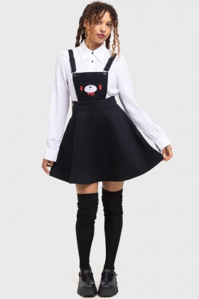  Kvinner Mini | Killstar Naughty Grizzly Pinafore Kjole