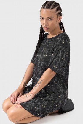 Rochie tip tricou pentru femei, stil relaxare | Killstar Familiar Woods
