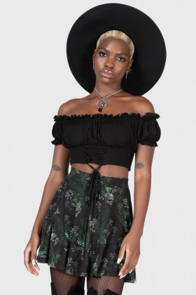  Fuste mini pentru femei | Fusta Killstar Fallen Fleurs