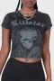  Kvinnor Crop | Killstar Digi Death Shrunken T-shirt