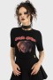  Camiseta corta para mujer | Camiseta ajustada Killstar Goth Guys