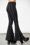  Pantalones acampanados para mujer | Pantalones acampanados para la sala Inferno de Killstar [RAYAS GRISES]