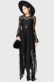  Vestido largo de mujer | Vestido largo Killstar Shadow Figure