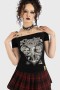 Camisetas y chalecos para mujer | Top Bardot de Killstar "Hasta que la muerte nos separe"