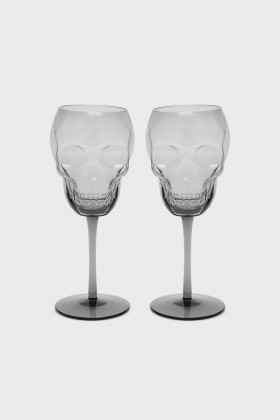  Tazas y vasos para el hogar | Copas de vino Killstar Cranium [GRIS]
