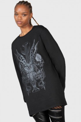 Camiseta de manga larga para mujer | Top de manga larga Killstar Infernal Ashes