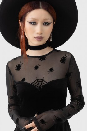  Minivestido para mujer | Vestido corto Killstar Here Lies Beetlejuice