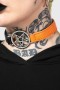  Dámské náhrdelníky | Killstar Penta Half Choker [ČERNÁ/ORANŽOVÁ]