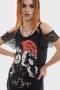  Dame T-shirts og veste | Killstar Bad Element Cold Shoulder-top