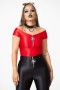  Dame T-shirts og veste | Killstar Vervain Top [SCARLET]