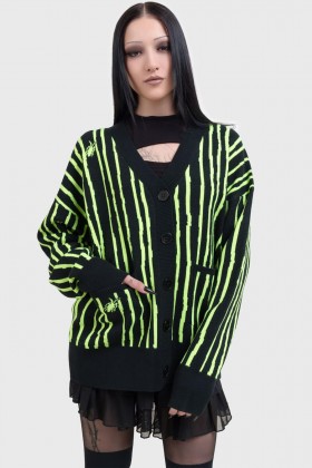  Kvinder cardigans | Killstar Beetlejuice Beetlejuice Beetlejuice Intarsia Cardigan