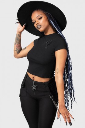  Kvinder Crop | Killstar Alchemistry Top