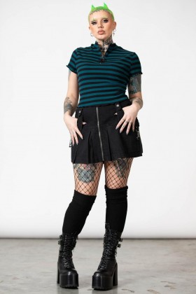  Crop Top til Kvinder | Killstar Malkin Crop Top [GRØN]