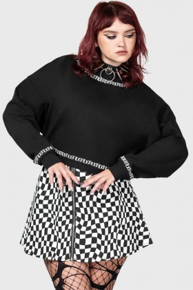 Kvinders Trøjer | Killstar Fright N Terror Crop Sweater