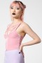  Vrouwen die uitgaan | Killstar Lost In Sin Zip Top [PASTEL PINK]