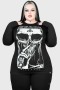  Dames lange mouwen | Killstar Blind Mind top met lange mouwen