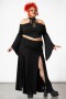  Dames maxi-rokken | Killstar Hellverina split maxi-rok