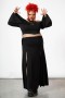  Dames maxi-rokken | Killstar Hellverina split maxi-rok