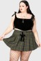 Dames minirokken | Killstar Dark Canopy geplooide rok