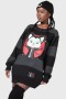  Damestruien | Killstar Vampurr Stripe Sweater [GRIJS]