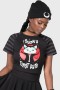  Dames T-shirts & Vesten | Killstar Purrrfect Pairing Shrunk Tee