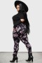  Dames Velvet | Killstar Hematite Leggings [ZWART/ROZE]